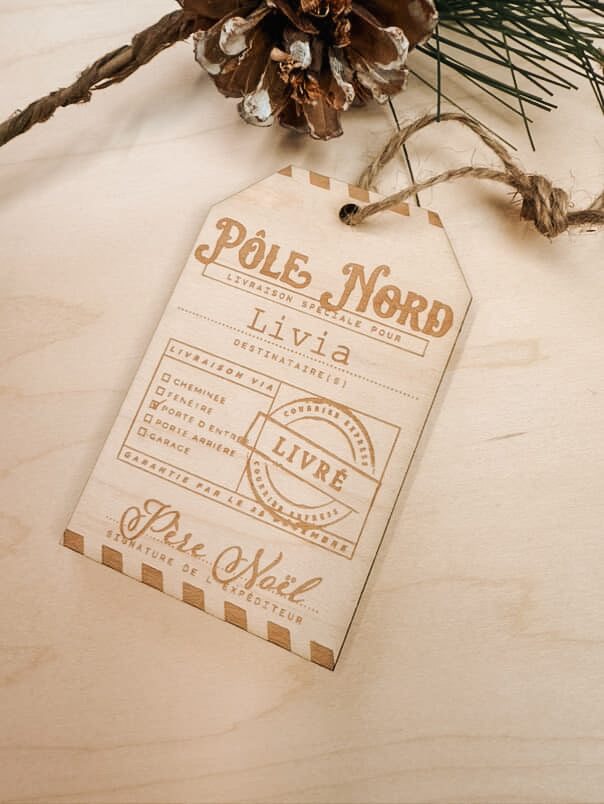 Étiquette du Père Noël