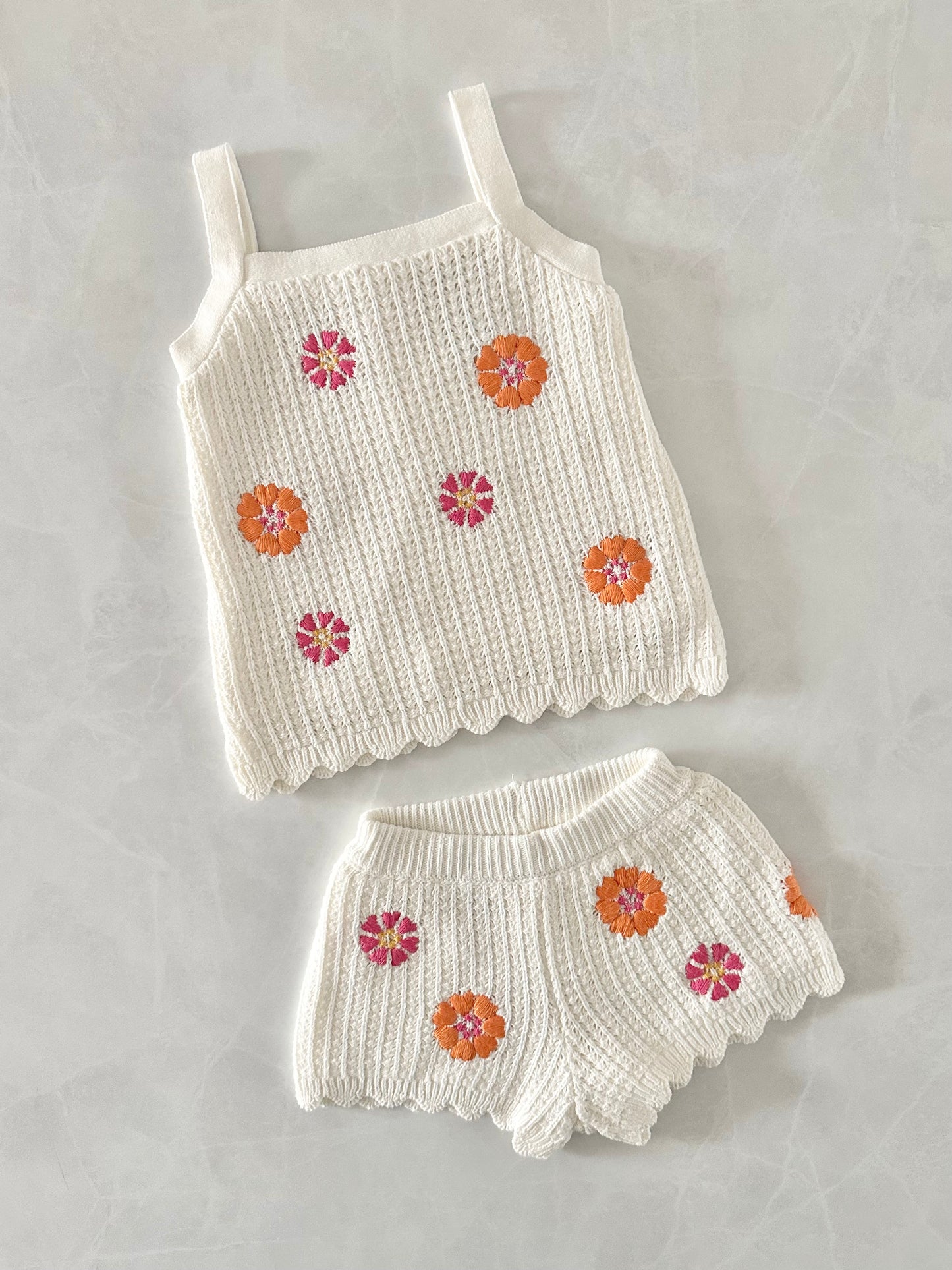 Ensemble 2 mcx en mailles - Aucune marque - 2T