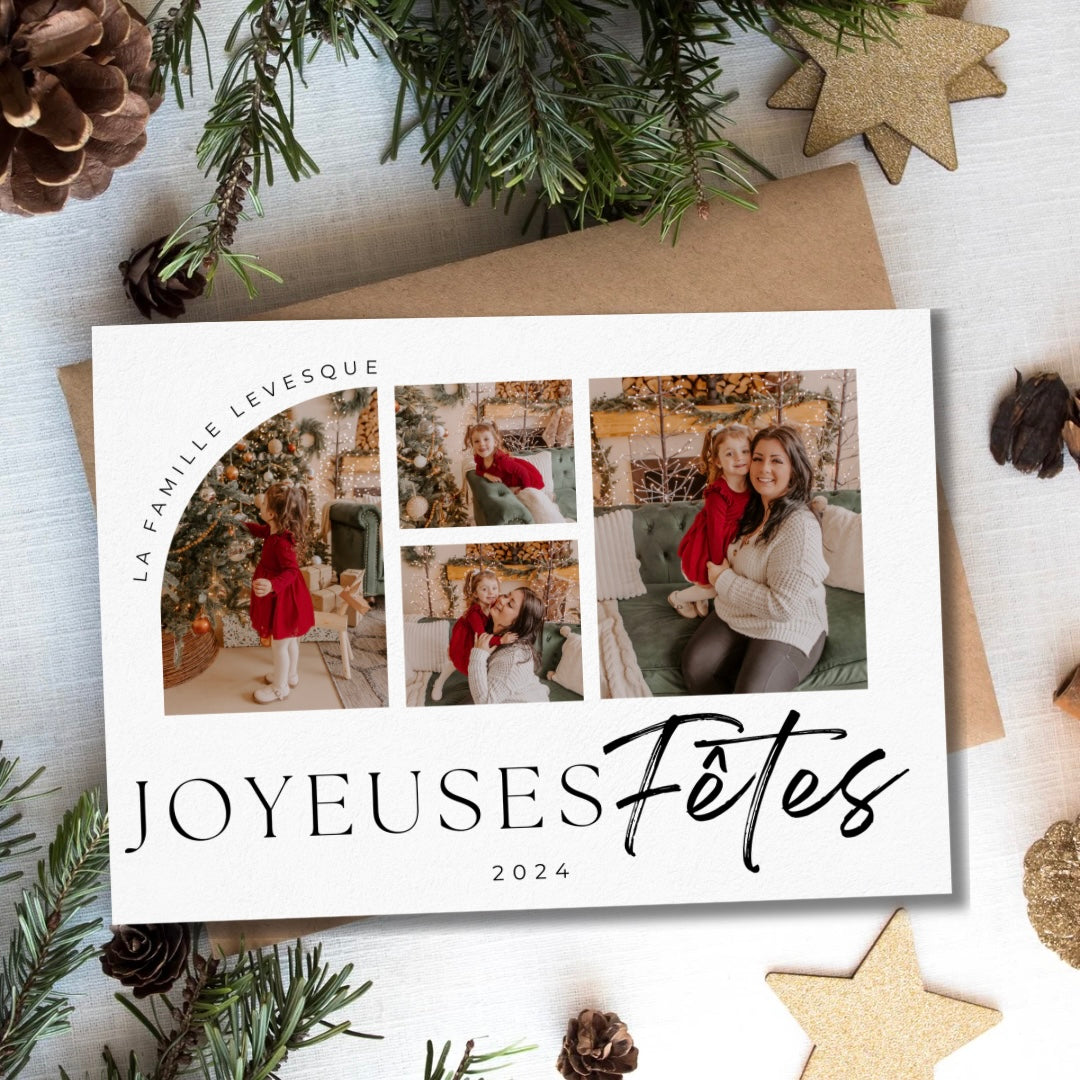 Cartes de Noël personnalisées modèle #2