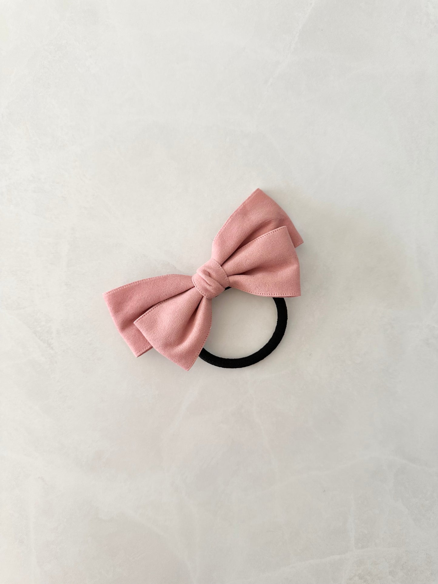 Élastique festif à boucle en velours rosé