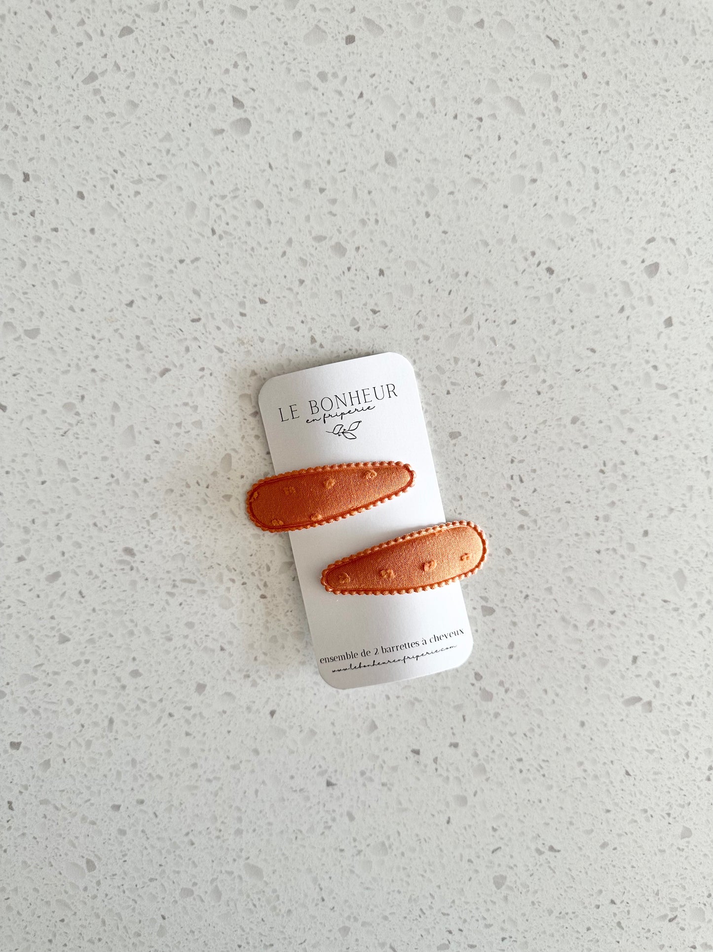 Ensemble de 2 barrettes à cheveux - Citrouille