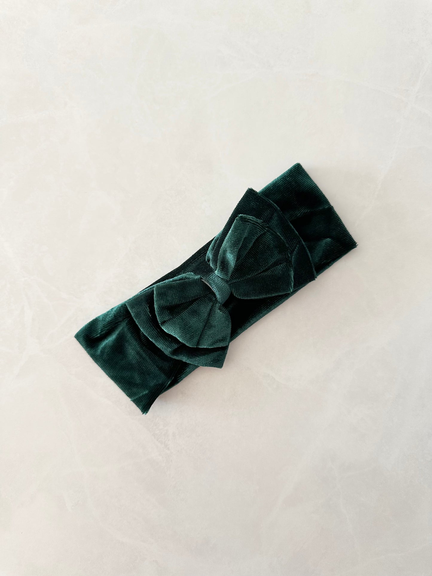 Bandeau en velours vert