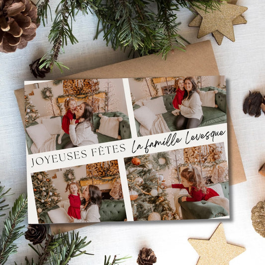 Cartes de Noël personnalisées modèle #1