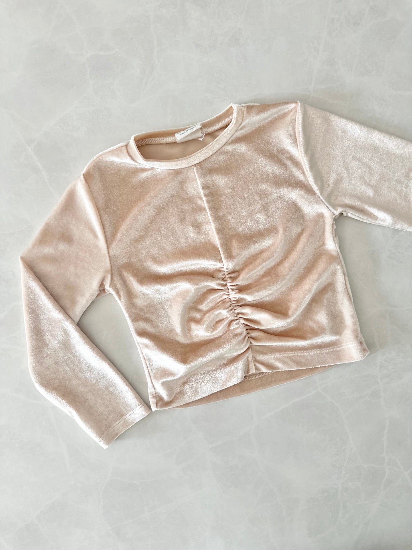 Haut crop en velours - Zara - 6 ans