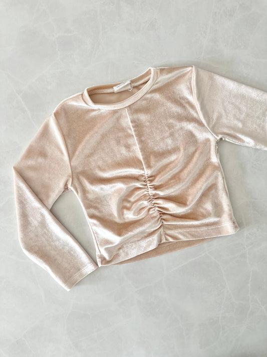 Haut crop en velours - Zara - 6 ans