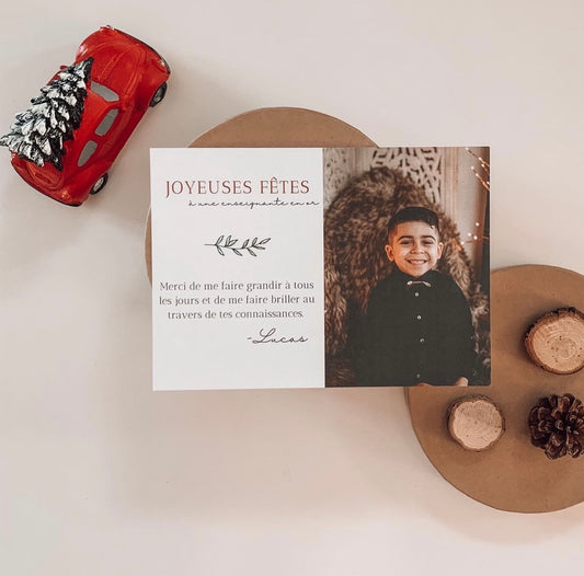 Carte postale pour enseignante/éducatrice