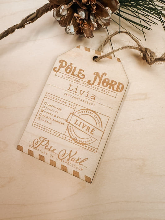 Étiquette du Père Noël