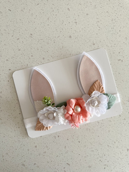 Serre-tête Pâques - Rose et blanc