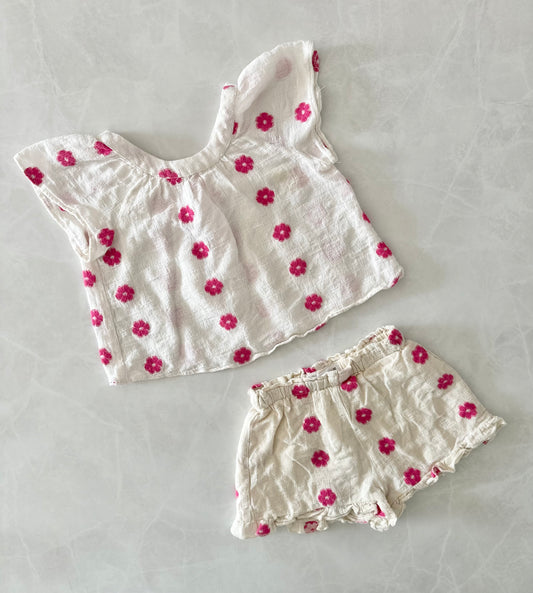 *imparfait* Ensemble 2 mcx - Zara - Haut 2-3 ans / Bas 18-24 mois