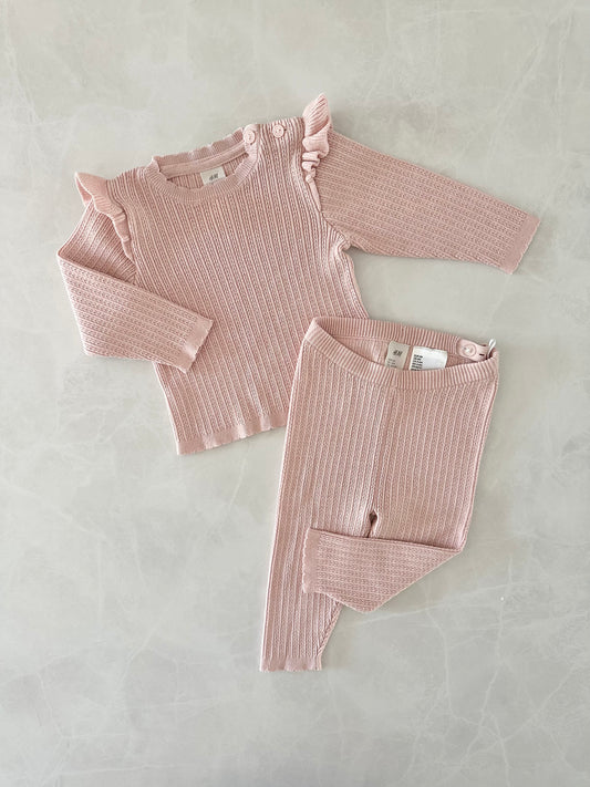 Ensemble 2 mcx en mailles - H&M - 4-6 mois