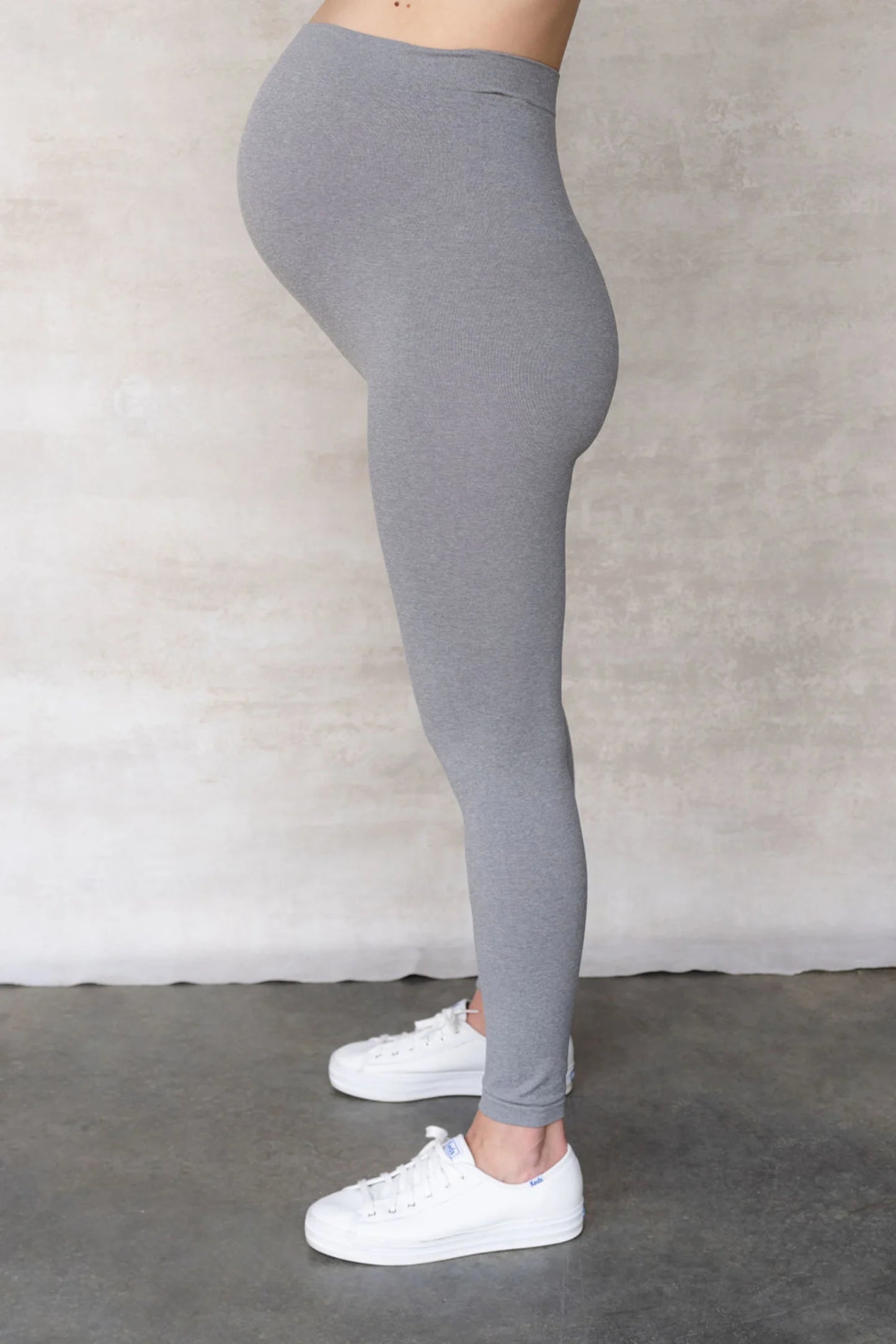 NEUF - Collants sans pieds (legging) - Rose Maternité - Gris - Grandeur L/XL
