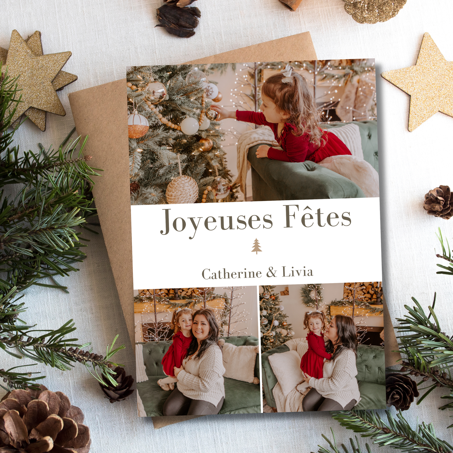 Cartes de Noël personnalisées modèle #3