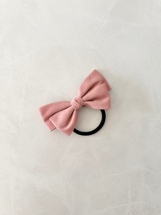 Élastique festif à boucle en velours rosé