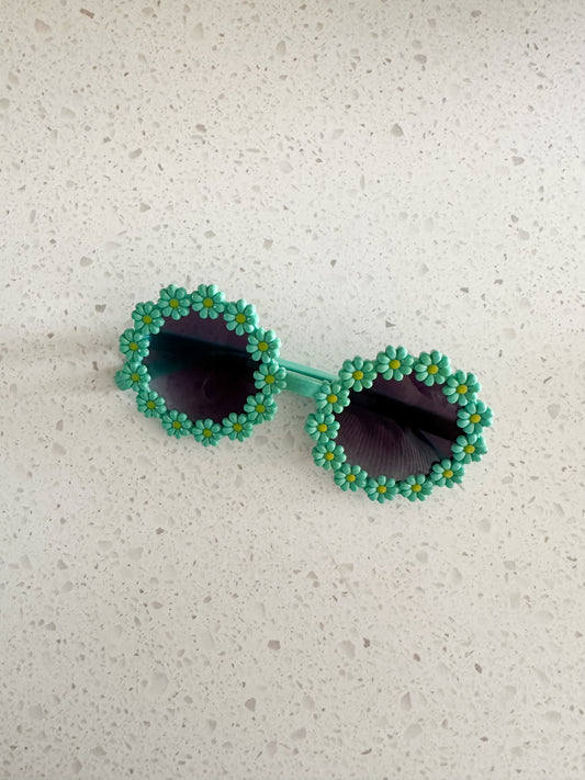 Lunettes de soleil - Doubles marguerites - Vert