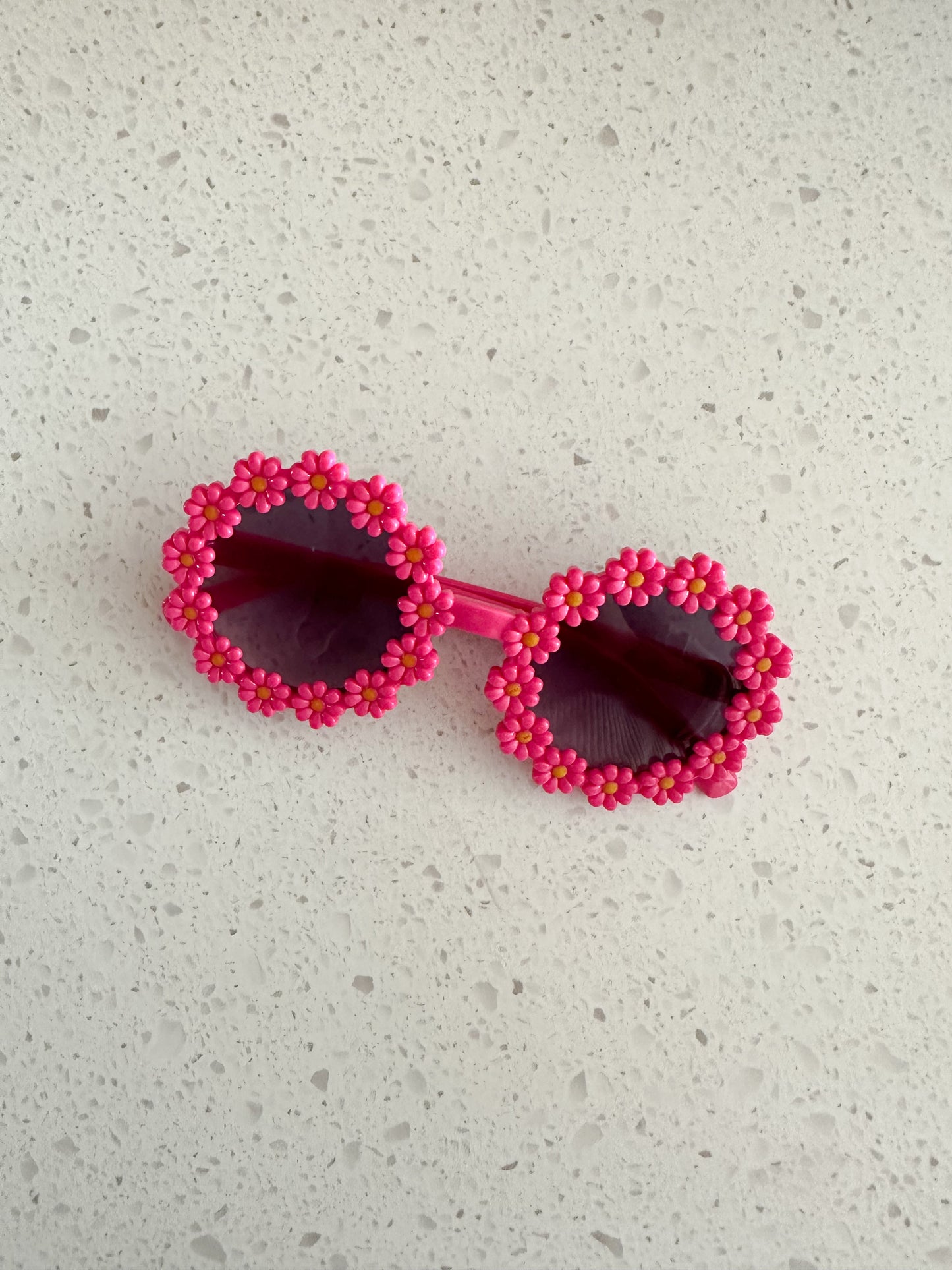 Lunettes de soleil - Doubles marguerites - Rose