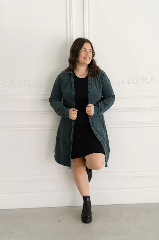 NEUF - Robe chemise en corduroy - Rose Maternité - Grandeur XS