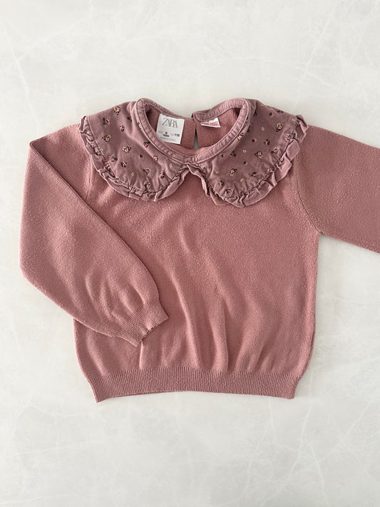 *mousseux* Haut à col claudine - Zara - 6 ans (fait petit)