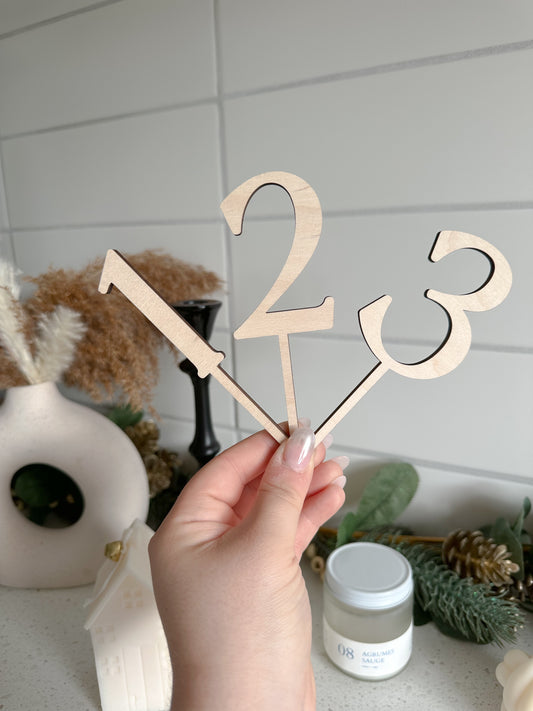 Cake topper chiffre